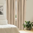 thumbnail image 2 of Ambesonne Tan Curtains, Classic Retro Polka Dots, Pair of 28"x63", Brown Pale Coffee Tan, 2 of 5
