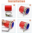 thumbnail image 5 of 14 Pcs 7 Sizes T-Bolt Hose Clamps, 304 Stainless Steel Turbo Intake Intercooler Clamp,Working Range 32-91mm for 1-3" Hose ID, Radiator Hose Clamps Assortment Set, 5 of 5