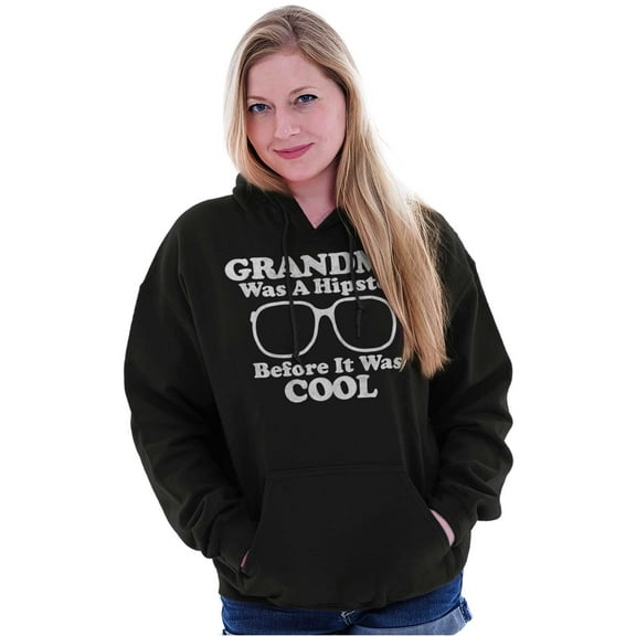 Funny Cool Hipster Grandma Joke Women Plus Size Graphic Pullover Hoodie Brisco Brands 2X
