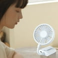 thumbnail image 2 of Clip-On Fan Portable Desktop Fan With 3 Speed Settings, Adjustable Hose Arm, Strong Clamp, Quiet Operation, USB Powered, 2 of 6