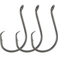 thumbnail image 1 of 100 Pack Fishing Octopus Round Hook Live Bait Hook Black Nickel Tip Offset Wide Gap Surf Fishing Catfish Bass Bluegill Tuna Freshwater Saltwater, 1 of 4