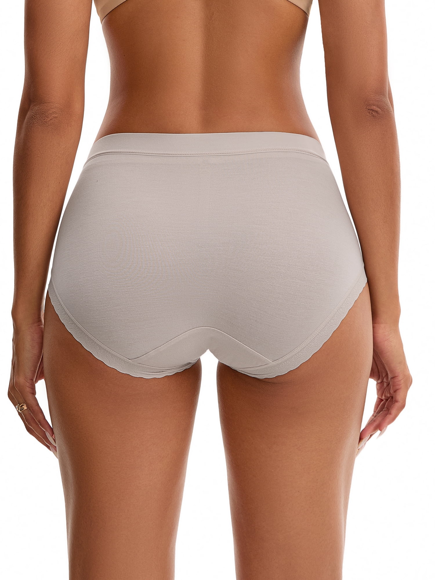 Unique Bargains High Rise Full Coverage Soft Briefs M Light Purple