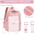thumbnail image 6 of FDDMis Quilted Backpack for Women Travel Backpacks Theft Proof Backpack Mini Travel Backpack Technician Backpack Mens Black Backpack Mochila De Niña, Pink, 6 of 7