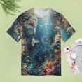 thumbnail image 4 of Mermaid Glitter Fish Scale Girls T Shirts Basic T-Shirt Short Sleeve Ladies Tee Shirt Summer Graphic Clothing, 4 of 6