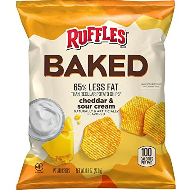 Baked Ruffles Baked Ruffles Cheddar Sour Cream, 0.87 Ounce (Pack Of 40