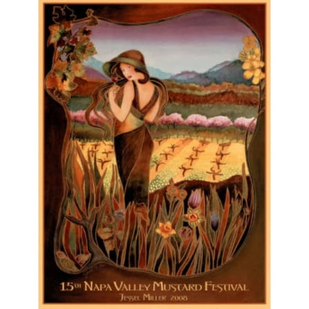 - Jessel Miller Original 2008 Napa Valley Mustard Festival Art Print Poster