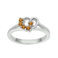 thumbnail image 1 of Forme de Coeur 0.10 Ctw Citrine 925 Argent Sterling Amour Femmes Anneau, 1 of 2