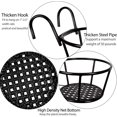 thumbnail image 3 of Hanging Flower Pot Holder, Iron Art Hanging Railing Planters Hanging Baskets Flower Pot Holder Over The Rail Metal Fence Planters Assemble Plant Racks for Patio Balcony Porch Fence (2 Pack), 3 of 7