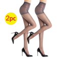 thumbnail image 2 of BLVB 2 Pairs Women's Opaque Tights Ultra Thin High Waist Pantyhose Thigh High Stockings for Ladies, 2 of 5
