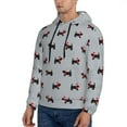 thumbnail image 3 of Wukai Polka Dot Christmas Dog Print Men Hoodies Fleece Sweatshirts Long Sleeve Sweaters Pullover Fall Outfits Winter Clothes-Small, 3 of 7