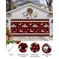 thumbnail image 2 of Garage Door Banner Cover 7 x 8 ft, Christmas Reindeer and Snowflakes Red Black Plaid Christmas Garage Door Decorations Holiday Christmas Backdrop Decor for Winter New Year Xmas Party, 2 of 6