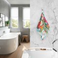 thumbnail image 2 of Yayeee 2 Pack Hand Towels for Bathroom 100% Cotton 16" x 28" Soft Absorbent Kitchen Towel, Pink Floral Tomatoes, 2 of 7