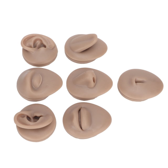 Body Practice Model, Silicone Flexible Nose Tongue Model Reusable Simulation Ear Model For Novice Light Skin Color,Medium Skin Color,Dark Skin Color