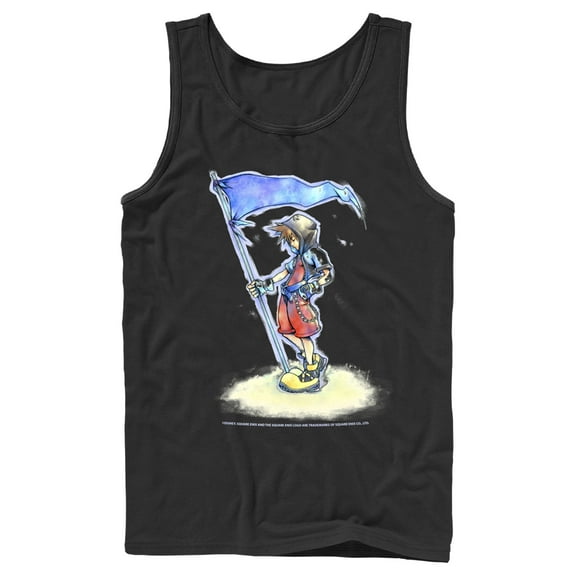 Men's Kingdom Hearts 1 Flags of the Kingdom Tank Top Black Medium