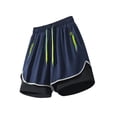 thumbnail image 3 of LiuXxxx Casual Running Shorts Breathable Athletic Yoga Workout Pants with Liner Compression Inner Layer Navy XS, 3 of 4