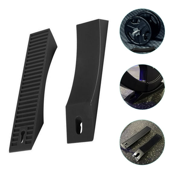 Nicehomfit 2Pcs Deadlift Platform Barbell Pad Silicone Anti Slip for Home Fitness Room Supplies