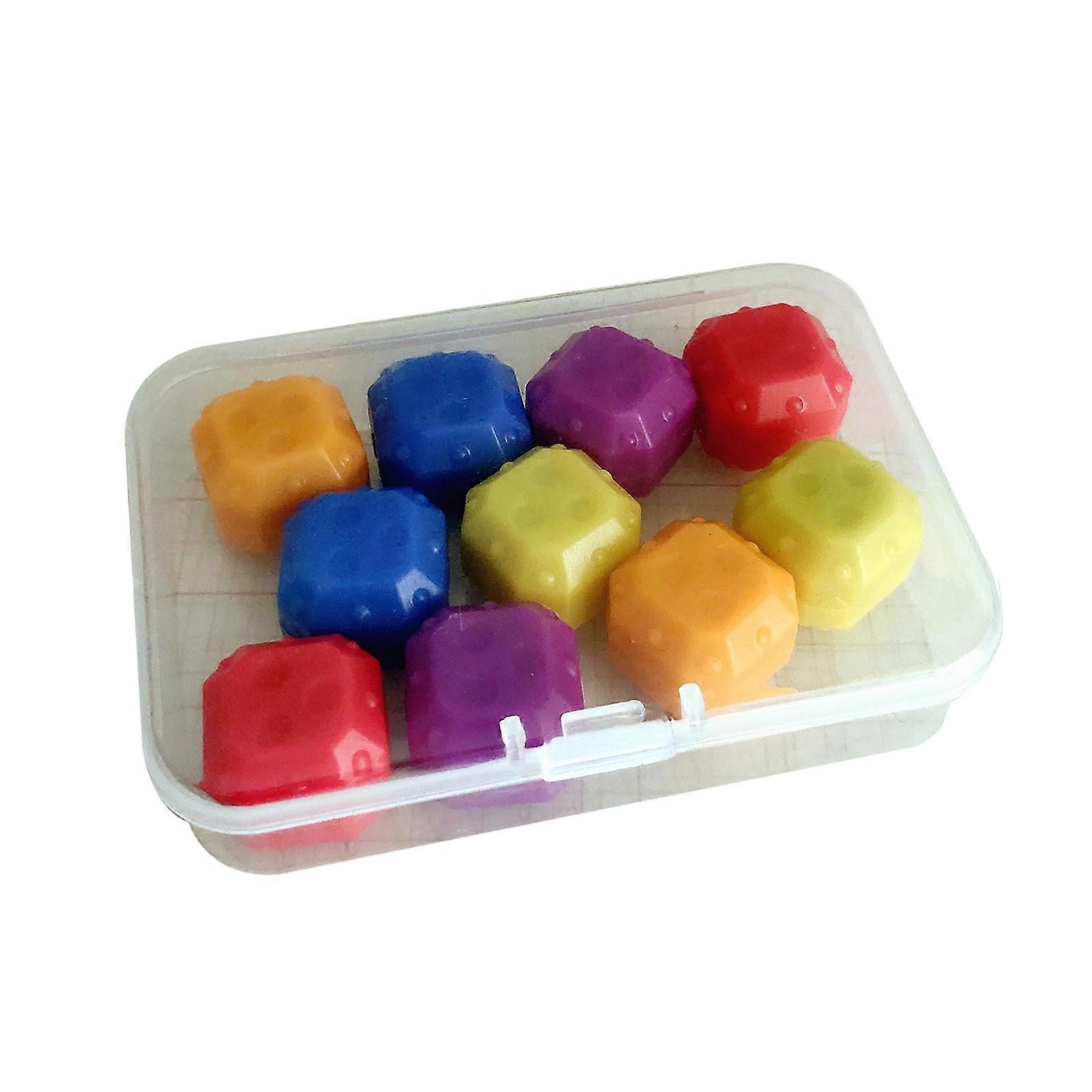 Jeu Gonggi Coréen Traditionnel - 2 Sets Avec 5 Pierres Colorées - Jeu De Société Familial En Silicone Durable - 2