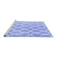 thumbnail image 2 of Ahgly Company Machine Washable Indoor Rectangle Trellis Blue Modern Area Rugs, 3' x 5', 2 of 4