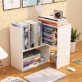 thumbnail image 3 of Expandable Wood Desktop Bookshelf Desktop Organizer Office Storage Rack Wood Display Shelf - Free Style Display True Natural Stand Shelf Rac, 3 of 7