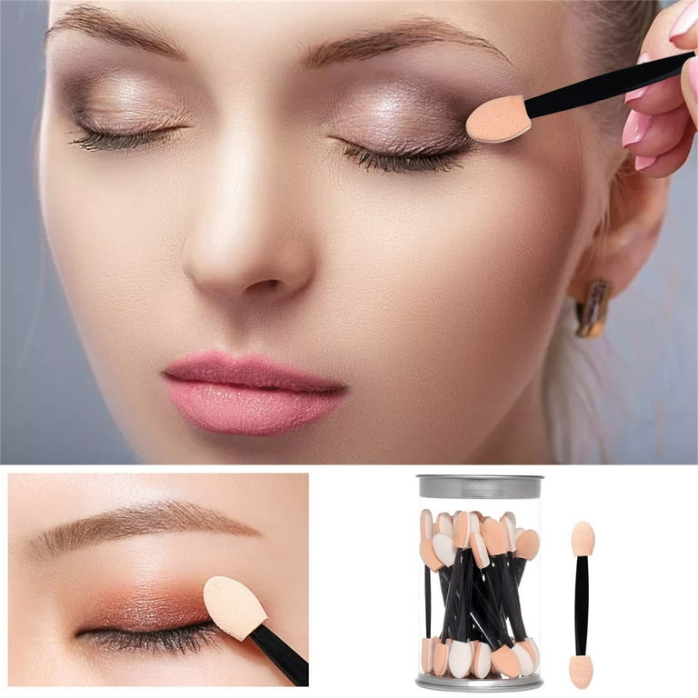 Dengmore 25PC Barrel Makeup Double-ended Eye Shadow Eyeliner Brush Sponge  Applicator Tool - Walmart.com