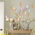 thumbnail image 4 of 18PCS Easter Tree Decorations,Easter Egg Ornaments and Carrot Hanging Ornaments,Colorful Foam Hanging Egg Ornaments Foam Glitter Artificial Carrots Home Party DIY Crafts(A), 4 of 9