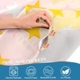 thumbnail image 3 of Yayeee Kitchen Curtains Tier Pair Light Filtering 27"x24" Rod Pocket Short Cafe Window Panel, Gradient Pink Stars, 3 of 7