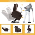 thumbnail image 5 of Dextrus Electric Power Lift Recliner, Massage Sofa with Phone Holder, LED Lighting, USB Ports, and Side Pockets, Perfect for Home Theater, Living Room - Brown, 5 of 5