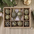 thumbnail image 5 of Black Gold Vintage Embossed Christmas Ornament Set Shatterproof Hanging Baubles for Christmas Tree Holiday Decor, 5 of 9