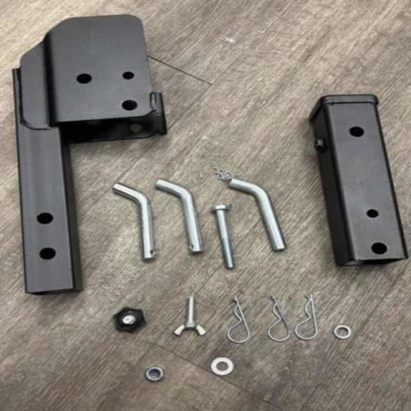 Pre-Owned Nilight Trailer Hitch Folding Extender Mount Shank 16.54" Compatible with Wheelchair Cargo Carrier Adapter for 2 Inch Receiver Trailer Hitch 500lbs Black Powder Coated