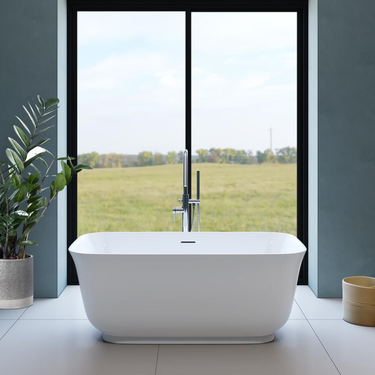 A&E Bath and Shower MINA-59-WHT FREESTANDING BATHTUB