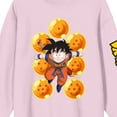 thumbnail image 2 of Dragon Ball Z Gohan With Dragon Balls Crew Neck Long Sleeve Cradle Pink Adult Sweatshirt-XL, 2 of 3