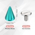 thumbnail image 3 of Uxcell 36 juegos de remaches en forma de cono 10x7mm de latón + tornillos de hierro para manualidades azul, 3 of 7