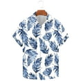 thumbnail image 5 of Yteetum Men's T ShirtsHawaiian Floral Print T Shirts Casual Button Down Short Sleeve Lapel Beach Summer T-Shirts, 5 of 7
