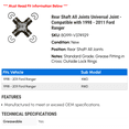 thumbnail image 2 of Rear Shaft All Joints Universal Joint - Compatible with 1998 - 2011 Ford Ranger 1999 2000 2001 2002 2003 2004 2005 2006 2007 2008 2009 2010, 2 of 2