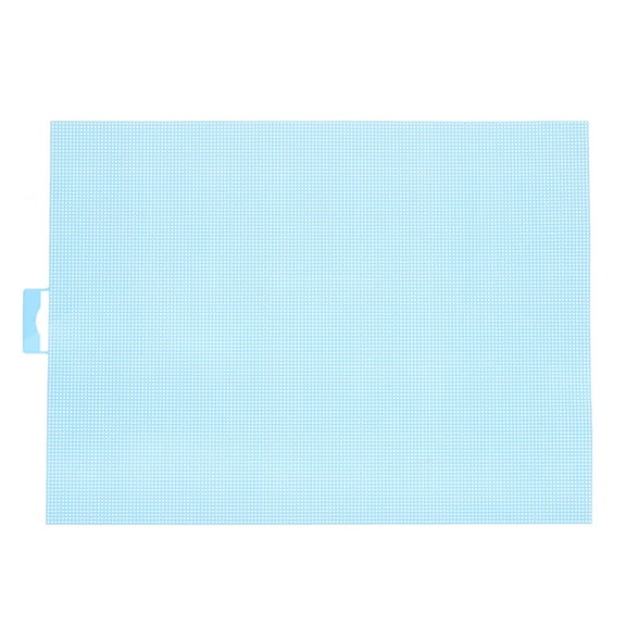 Uxcell 4Pcs 8"x11" Plastic Mesh Canvas Sheet 6 Count Needlepoint Blank Canvas for Embroidery, Light Blue