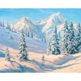 thumbnail image 2 of Basov, Sergej 32x26 Gold Ornate Wood Framed with Double Matting Museum Art Print Titled - Mountains, 2 of 4
