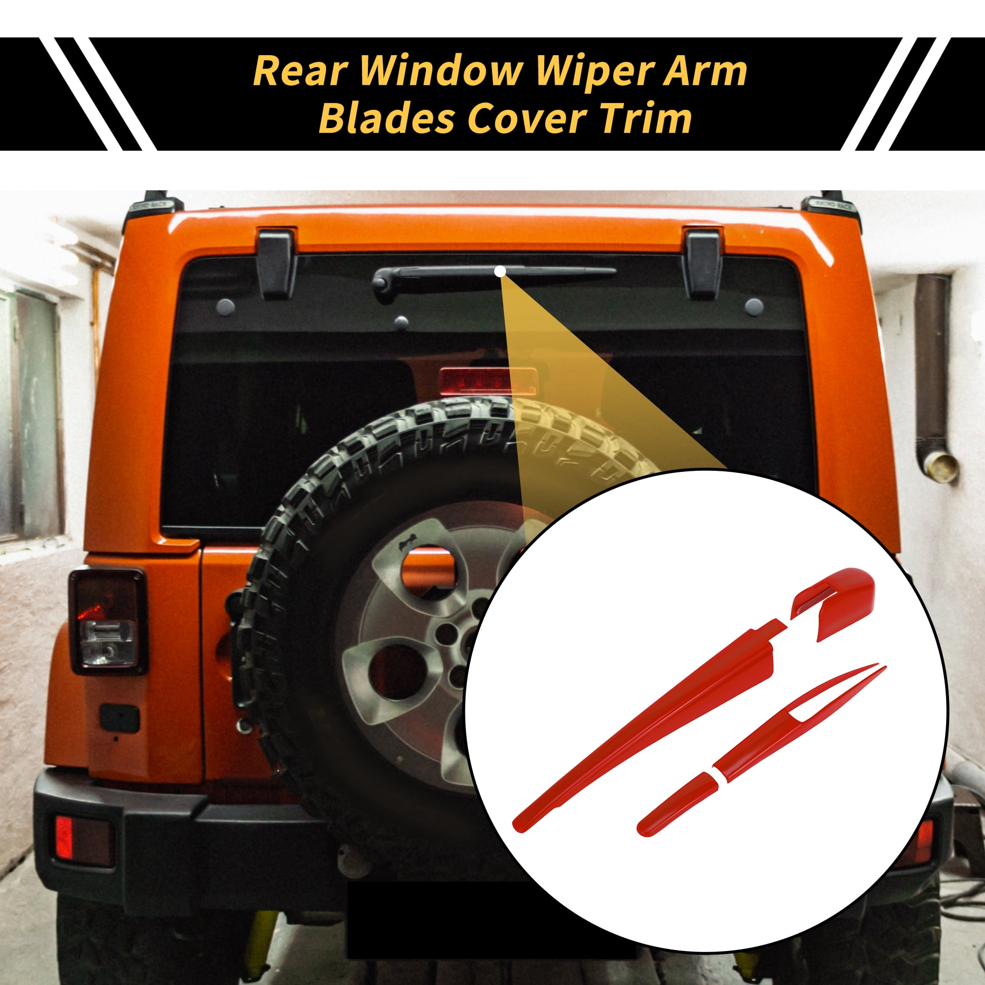 Unique Bargains Rear Wiper Arm Cover Trim for Jeep Wrangler JL JLU 2018-2024