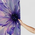 thumbnail image 3 of Shiartex  Flower Shower Curtain, Abstract Themed Modern Futuristic Image with Water Like Colored Artwork Print, Cloth Fabric Bathroom Decor Set with Hooks, Lilac Pink White, 3 of 7