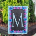 thumbnail image 3 of America Forever Spring Monogram Garden Flag Letter M 12.5 x 18 inches Double Sided Vertical Outdoor, Yard, Lawn, Decorative Seasonal, Hydrangeas, Blue Butterflies Bees Summer Floral Garden Flag, 3 of 5