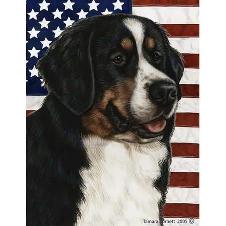 Bernese Mountain Dog - Best of Breed Patriotic II Garden Flags