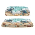 thumbnail image 2 of Pzuqiu 2-Piece Coastal Sea Turtle Golf Cart Seat Covers - Beach Themed Protector Set, Breathable & Stretch-Fit for EZGO, Club Car & Yamaha, 2 of 10