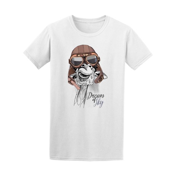 Giraffe In A Aviator Helmet Tee Men's -Image by Shutterstock