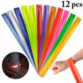 thumbnail image 1 of 12PCS Reflective Band Night Safety Slap Bracelet Pants Strap for Cycling Running, 1 of 10