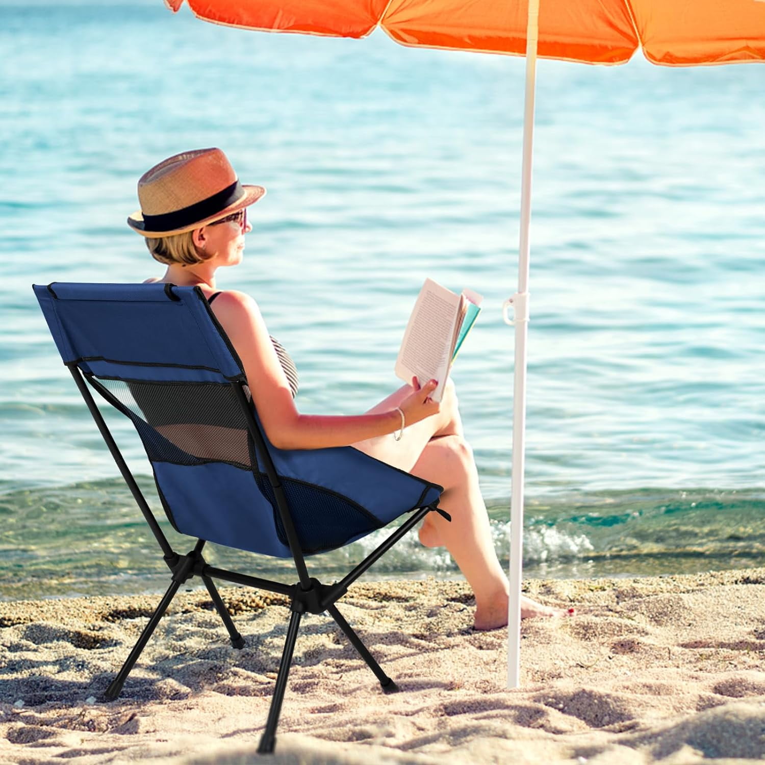 SHALLWE Ultralight High Back Folding Camping Chair, Upgraded All Aluminum S SHALLWE Ultralight High Back Folding Camping Chair, Upgraded