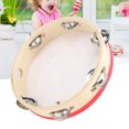 thumbnail image 3 of Handheld Single Row Tambourine,Single Row Bell Tambourine,DT64 8in Colorful Lollipop Pattern Polyester Bell Tambourine With Jingle Bells, 3 of 8