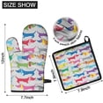thumbnail image 5 of Colorful Funny Dachshund Kitchen Oven Mitt and Pot Holder Sets 4 Pcs for Baking, Cooking and Grilling, Heat Resistant Up To 392 °F, 5 of 6