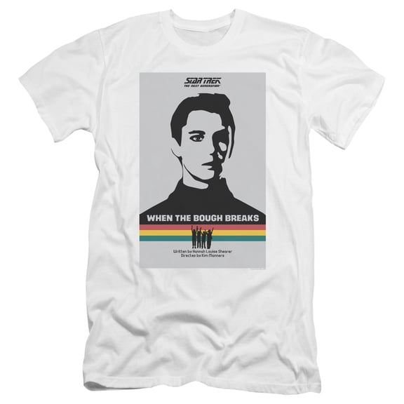 Star Trek Tng Season 1 Episode 17 Premium Canvas Adult Slim Fit 30/1 T-Shirt White