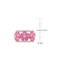 thumbnail image 3 of 5.24 Carat (Ctw) Lab-Created Pink and White Sapphire Flower Band Ring in Rose Plated Sterling Silver, 3 of 5