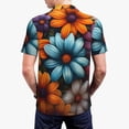 thumbnail image 3 of Balery Colorful Blooming Flowers Printed Men’s Short Sleeve Polo Shirt, Midweight Men's Shirt,Golf Polo shirts -Large, 3 of 8