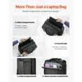 thumbnail image 4 of VEVOR Rolling Laptop Bag, Fits Up to 17.3 Inch Laptop, Wheeled Briefcase, Roller Computer Tote Bag with Wheels & Telescoping Handle, Laptop Case for Work Travel Business Office, Women & Men (Black), 4 of 9